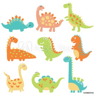 Picture of Cute dino illustration